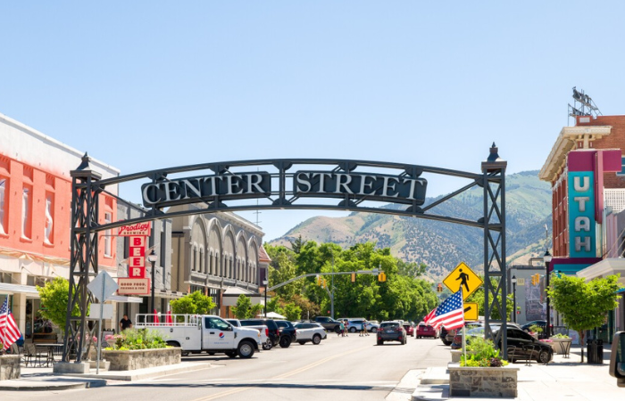 Historic downtown Logan in Northern Utah